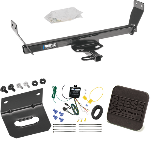 Fits 2008-2011 Dodge Avenger Trailer Hitch Tow PKG w/ 4-Flat Wiring Harness + Hitch Cover By Reese Towpower