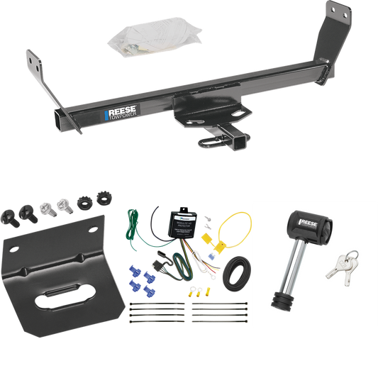 Fits 2008-2011 Dodge Avenger Trailer Hitch Tow PKG w/ 4-Flat Wiring Harness + Wiring Bracket + Hitch Lock By Reese Towpower