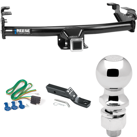 Fits 1999-2002 Chevrolet Silverado 1500 Trailer Hitch Tow PKG w/ 4-Flat Wiring + Ball Mount w/ 2" Drop + 2-5/16" Ball By Reese Towpower