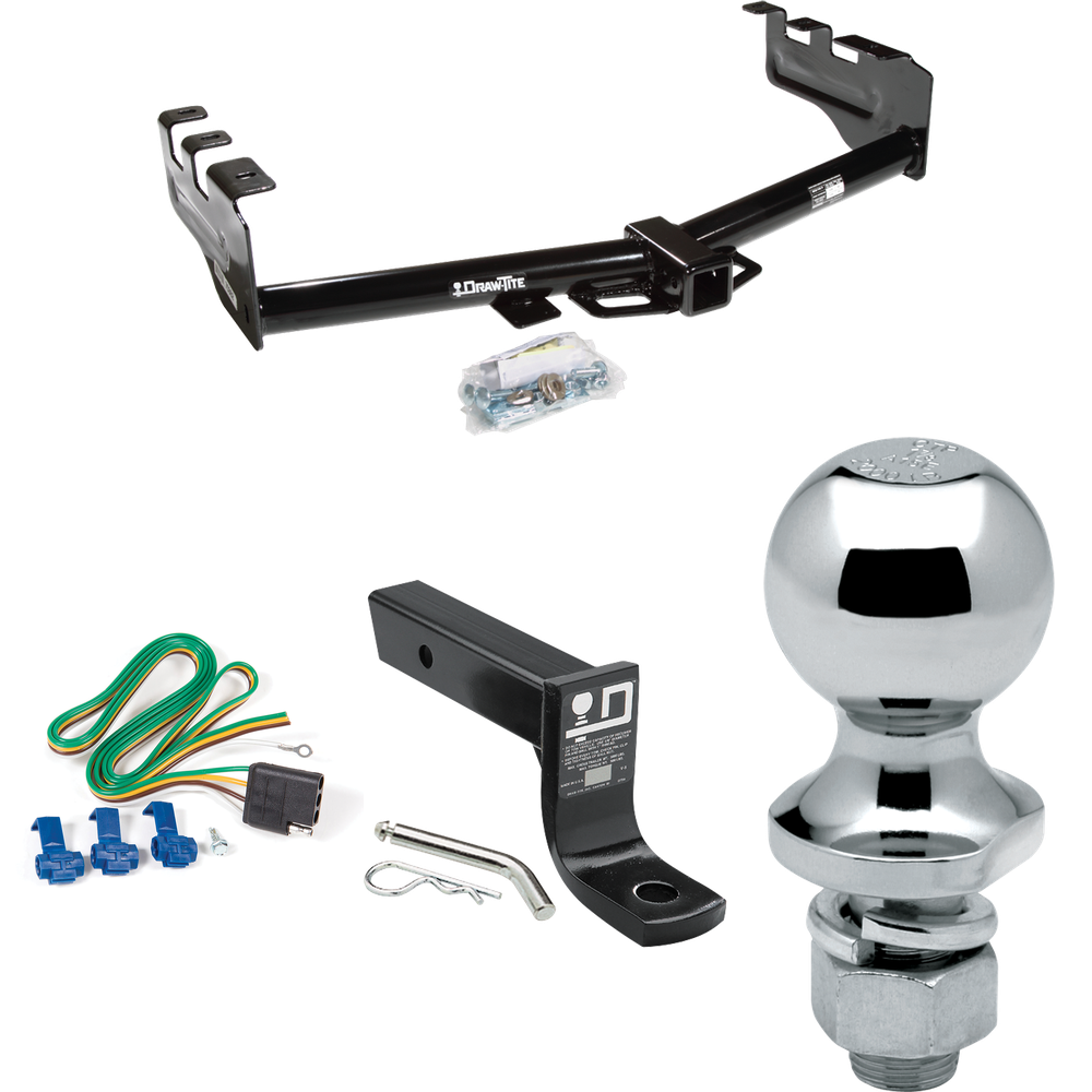 Se adapta al paquete de enganche de remolque Chevrolet Silverado 1500 2003-2007 con cableado plano de 4 + soporte de bola con caída de 4" + bola de 1-7/8" (para modelos (clásicos)) de Draw-Tite