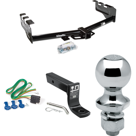 Se adapta al paquete de enganche de remolque Chevrolet Silverado 1500 2003-2007 con cableado plano de 4 + soporte de bola con caída de 4" + bola de 1-7/8" (para modelos (clásicos)) de Draw-Tite