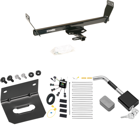 Se adapta al paquete de enganche de remolque Chrysler 200 2011-2011 con arnés de cableado "sin empalme" de 4 contactos planos cero + soporte de cableado + bloqueo de enganche (para modelos sedán) de Draw-Tite