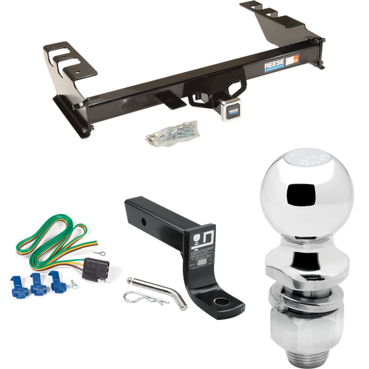 Fits 2003-2007 Chevrolet Silverado 1500 Trailer Hitch Tow PKG w/ 4-Flat Wiring + Ball Mount w/ 4" Drop + 2" Ball (For (Classic) Models) By Reese Towpower