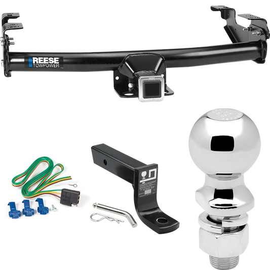 Fits 1994-1994 Dodge Ram 2500 Trailer Hitch Tow PKG w/ 4-Flat Wiring + Ball Mount w/ 4" Drop + 2-5/16" Ball By Reese Towpower