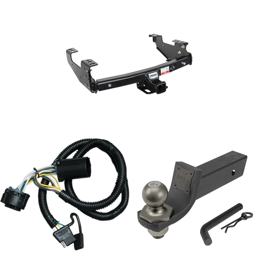 Se adapta al paquete de enganche de remolque GMC Sierra 2500 HD 2007-2007 con 4 cables planos + kit de inicio táctico de enclavamiento con caída de 2" y bola de 2" (para modelos (clásicos)) de Reese Towpower