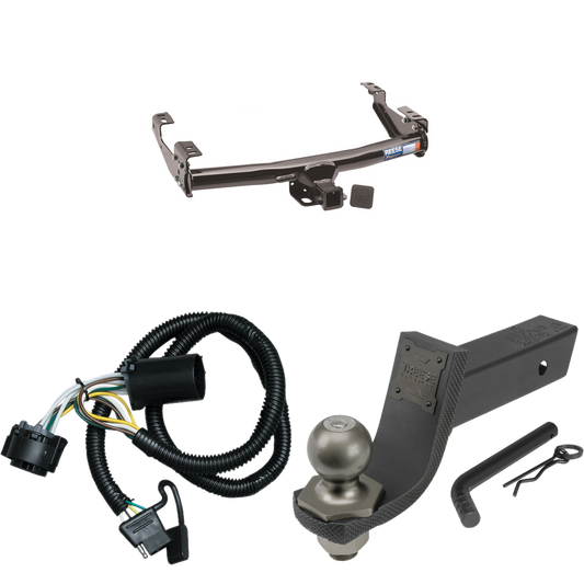 Fits 2007-2007 GMC Sierra 1500 Trailer Hitch Tow PKG w/ 4-Flat Wiring + Interlock Tactical Starter Kit w/ 3-1/4" Drop & 2" Ball (For (Classic) Models) By Reese Towpower