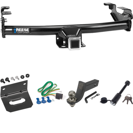 Fits 2004-2004 Ford F-150 Heritage Trailer Hitch Tow PKG w/ 4-Flat Wiring + Interlock Tactical Starter Kit w/ 3-1/4" Drop & 2" Ball + Tactical Dogbone Lock + Wiring Bracket (For Styleside Models) By Reese Towpower