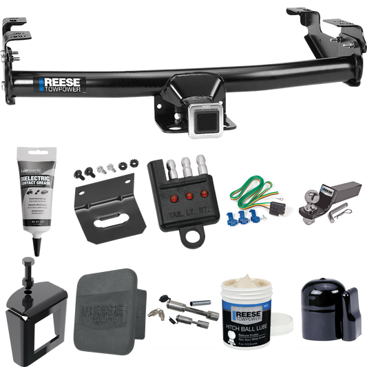 Fits 1977-1993 Dodge W150 Trailer Hitch Tow PKG w/ 4-Flat Wiring + Starter Kit Ball Mount w/ 2" Drop & 2" Ball + 1-7/8" Ball + Wiring Bracket + Dual Hitch & Coupler Locks + Hitch Cover + Wiring Tester + Ball Lube + Electric Grease + Ball Wrench + Ant