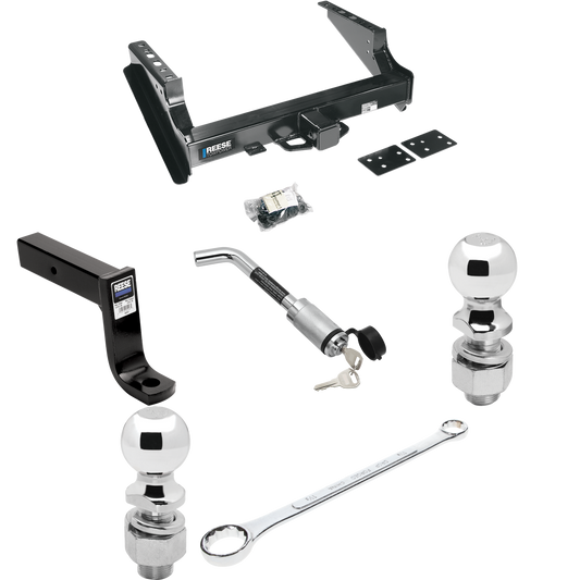 Fits 1999-2023 Ford F-250 Super Duty Trailer Hitch Tow PKG w/ Ball Mount w/ 7-3/4" Drop + Hitch Lock + 2" Ball + 2-5/16" Ball + Ball Wrench + Ball Lube (Excludes: Cab & Chassis Models) By Reese Towpower