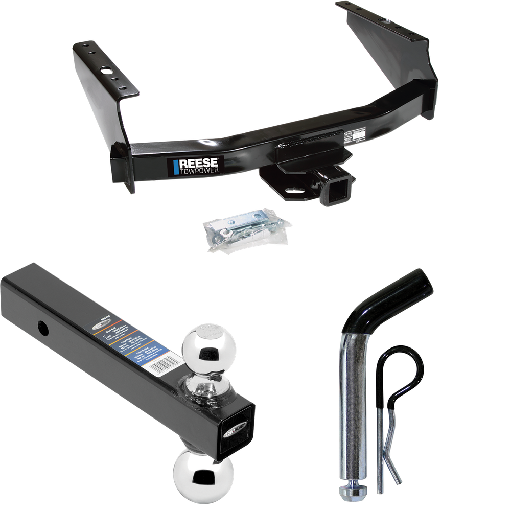 Fits 1999-2004 Ford F-250 Super Duty Trailer Hitch Tow PKG w/ Dual Ball Ball Mount 2" & 2-5/16" Trailer Balls + Pin/Clip (Excludes: Cab & Chassis Models) By Reese Towpower