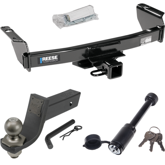 Fits 1994-2009 Mazda B4000 Trailer Hitch Tow PKG + Interlock Tactical Starter Kit w/ 3-1/4" Drop & 2" Ball + Tactical Dogbone Lock By Reese Towpower