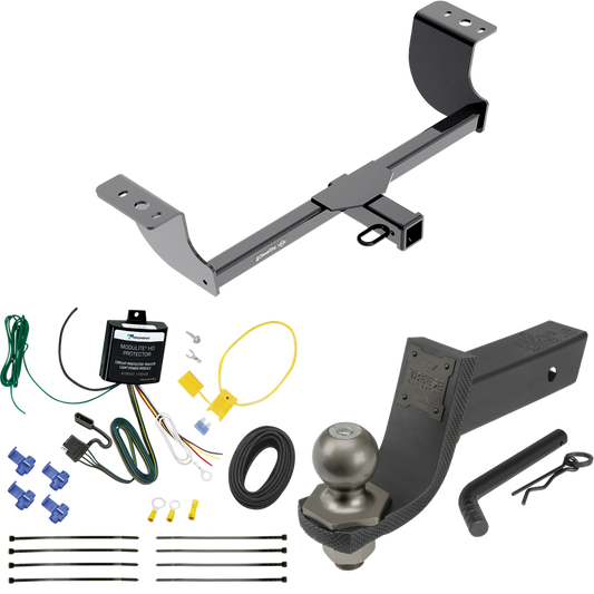 Fits 2005-2008 Dodge Magnum Trailer Hitch Tow PKG w/ 4-Flat Wiring + Interlock Tactical Starter Kit w/ 3-1/4" Drop & 2" Ball By Draw-Tite