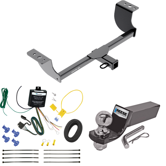 Fits 2008-2010 Chrysler 300 Trailer Hitch Tow PKG w/ 4-Flat Wiring + Starter Kit Ball Mount w/ 2" Drop & 2" Ball By Draw-Tite