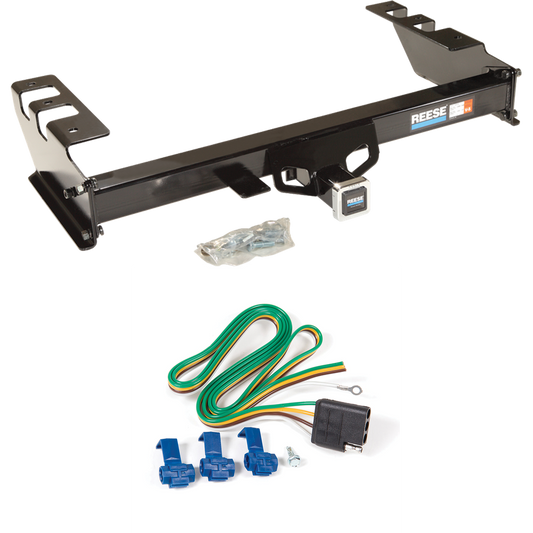 Se adapta al paquete de remolque con enganche para remolque Chevrolet Silverado 1500 HD 2001-2003 con arnés de cableado plano de 4 de Reese Towpower