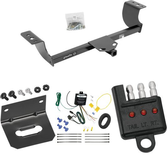 Fits 2005-2008 Dodge Magnum Trailer Hitch Tow PKG w/ 4-Flat Wiring Harness + Bracket + Tester By Draw-Tite