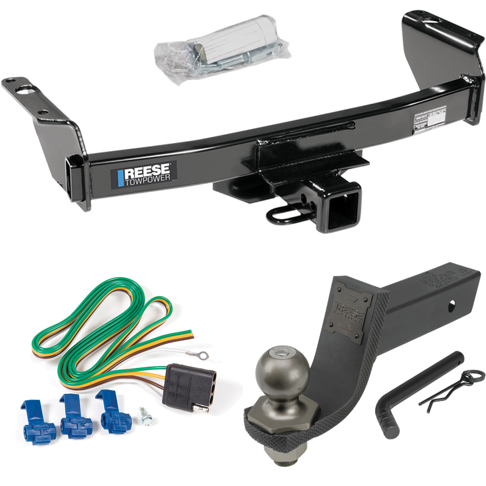 Fits 2004-2011 Ford Ranger Trailer Hitch Tow PKG w/ 4-Flat Wiring + Interlock Tactical Starter Kit w/ 3-1/4" Drop & 2" Ball By Reese Towpower