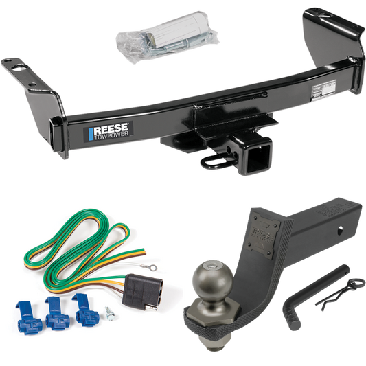 Fits 2004-2011 Ford Ranger Trailer Hitch Tow PKG w/ 4-Flat Wiring + Interlock Tactical Starter Kit w/ 3-1/4" Drop & 2" Ball By Reese Towpower