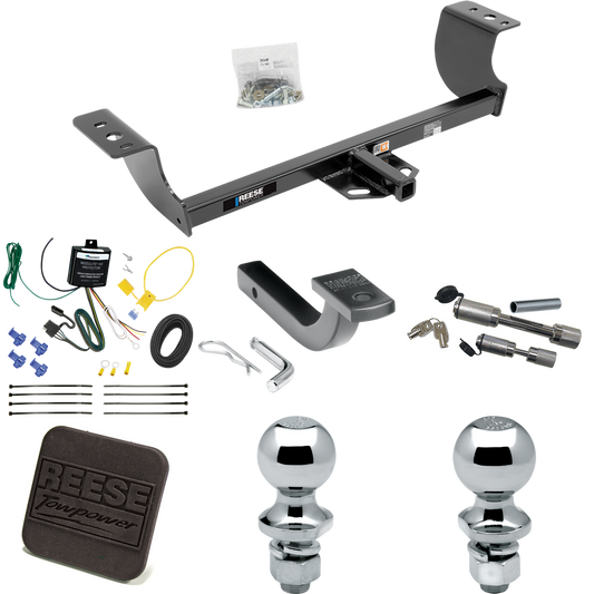 Fits 2005-2008 Dodge Magnum Trailer Hitch Tow PKG w/ 4-Flat Wiring Harness + Draw-Bar + 1-7/8" + 2" Ball + Hitch Cover + Dual Hitch & Coupler Locks By Reese Towpower