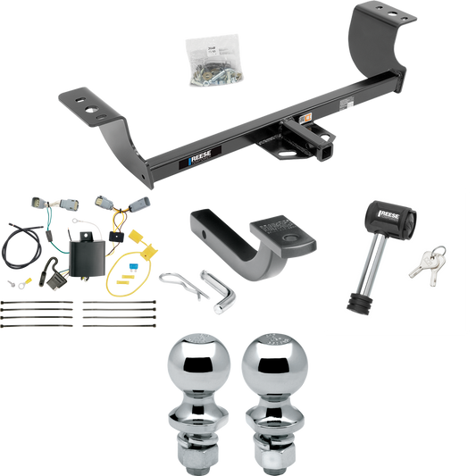 Se adapta al paquete de enganche de remolque Chrysler 300 2015-2023 con arnés de cableado de 4 planos + barra de tracción + bola de 1-7/8" + bola de 2" + bloqueo de enganche de Reese Towpower