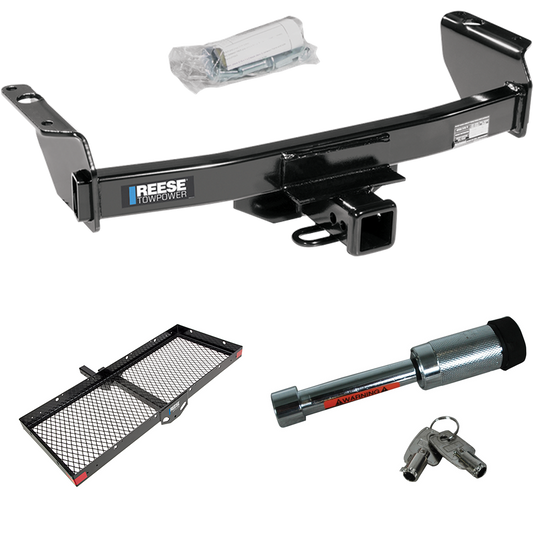 Fits 1994-2009 Mazda B4000 Trailer Hitch Tow PKG w/ 48" x 20" Cargo Carrier + Hitch Lock By Reese Towpower