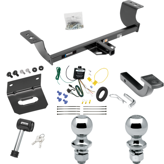 Se adapta al paquete de enganche de remolque Chrysler 300 2008-2010 con arnés de cableado de 4 planos + barra de tracción + bola de 1-7/8" + bola de 2" + soporte de cableado + bloqueo de enganche de Reese Towpower