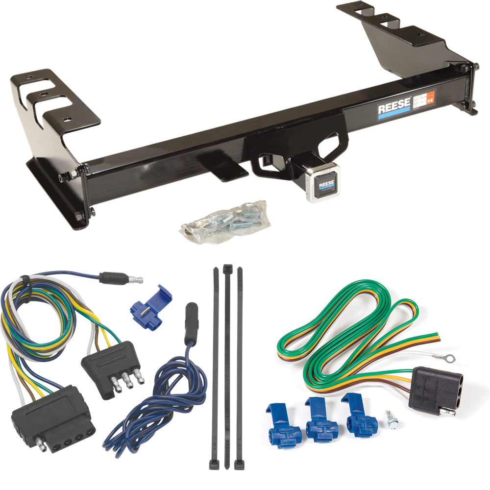 Fits 2003-2007 GMC Sierra 1500 Trailer Hitch Tow PKG w/ 5-Flat Wiring Harness (For (Classic) Models) By Reese Towpower