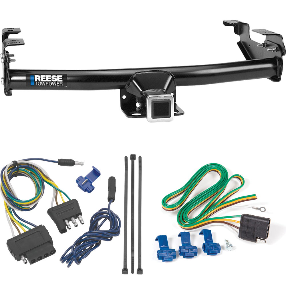 Fits 1971-1977 Dodge W100 Trailer Hitch Tow PKG w/ 5-Flat Wiring Harness By Reese Towpower