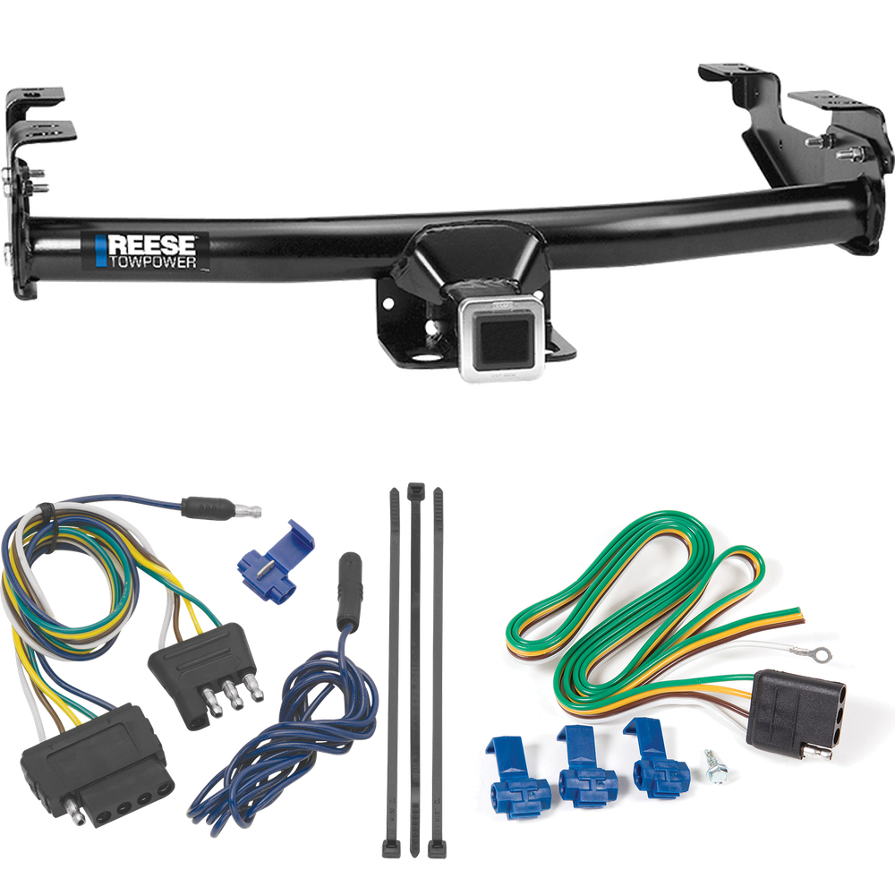 Fits 1999-2004 Ford F-250 Super Duty Trailer Hitch Tow PKG w/ 5-Flat Wiring Harness (Excludes: Cab & Chassis Models) By Reese Towpower