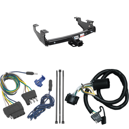 Fits 1999-2006 GMC Sierra 1500 Trailer Hitch Tow PKG w/ 5-Flat Wiring Harness By Reese Towpower