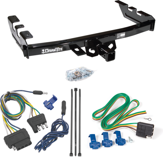 Fits 1999-2002 Chevrolet Silverado 1500 Trailer Hitch Tow PKG w/ 5-Flat Wiring Harness By Draw-Tite