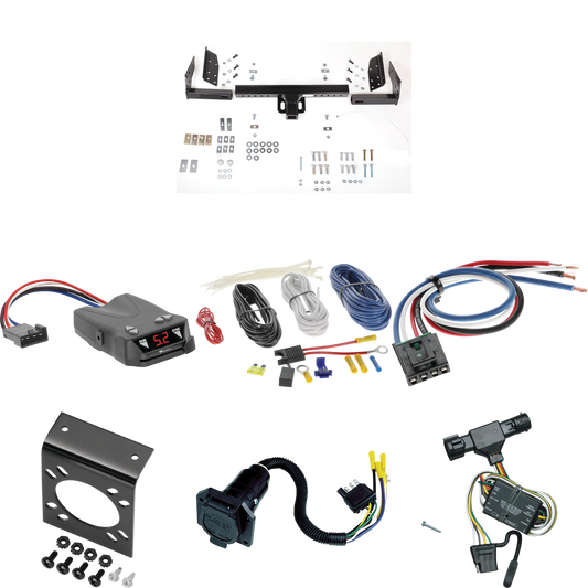 Fits 1993-1997 Ford Ranger Trailer Hitch Tow PKG w/ Tekonsha Brakeman IV Brake Control + Generic BC Wiring Adapter + 7-Way RV Wiring (Excludes: w/Rear Fascia Models) By Reese Towpower