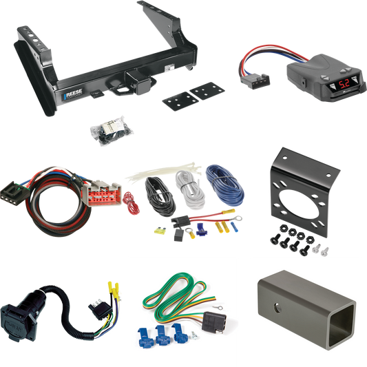 Fits 2021-2023 Ford F-250 Super Duty Trailer Hitch Tow PKG w/ Tekonsha Brakeman IV Brake Control + Plug & Play BC Adapter + 7-Way RV Wiring (Excludes: Cab & Chassis Models) By Reese Towpower