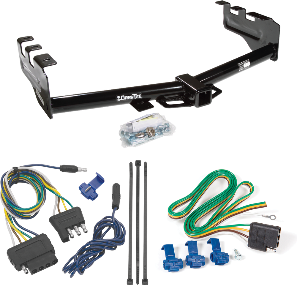 Fits 2005-2007 Chevrolet Silverado 1500 HD Trailer Hitch Tow PKG w/ 5-Flat Wiring Harness (For (Classic) Models) By Draw-Tite