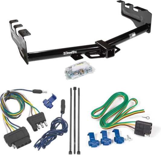 Fits 2005-2007 Chevrolet Silverado 1500 HD Trailer Hitch Tow PKG w/ 5-Flat Wiring Harness (For (Classic) Models) By Draw-Tite