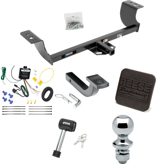 Fits 2008-2010 Chrysler 300 Trailer Hitch Tow PKG w/ 4-Flat Wiring Harness + Draw-Bar + 1-7/8" Ball + Hitch Cover + Hitch Lock By Reese Towpower