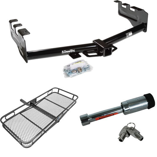 Se adapta al paquete de remolque con enganche para remolque Chevrolet Silverado 1500 HD 2005-2007 con transportador de carga de 60" x 24" + bloqueo de enganche (para modelos (clásicos)) de Draw-Tite