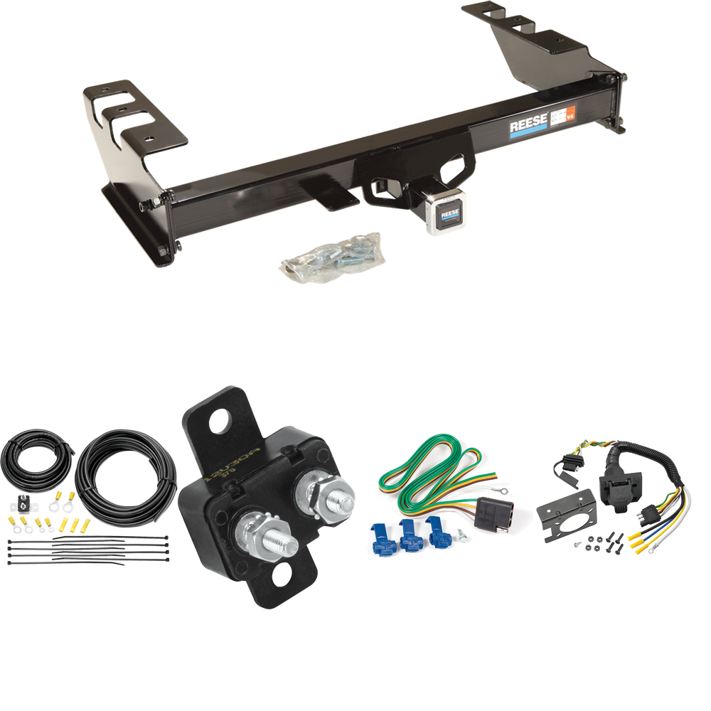 Se adapta al paquete de enganche de remolque Chevrolet Silverado 1500 HD 2001-2002 con cableado RV de 7 vías de Reese Towpower