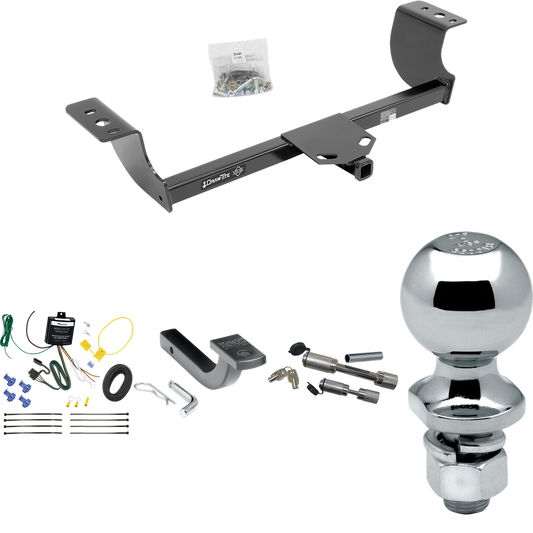 Fits 2005-2008 Dodge Magnum Trailer Hitch Tow PKG w/ 4-Flat Wiring Harness + Draw-Bar + 2" Ball + Dual Hitch & Coupler Locks By Draw-Tite