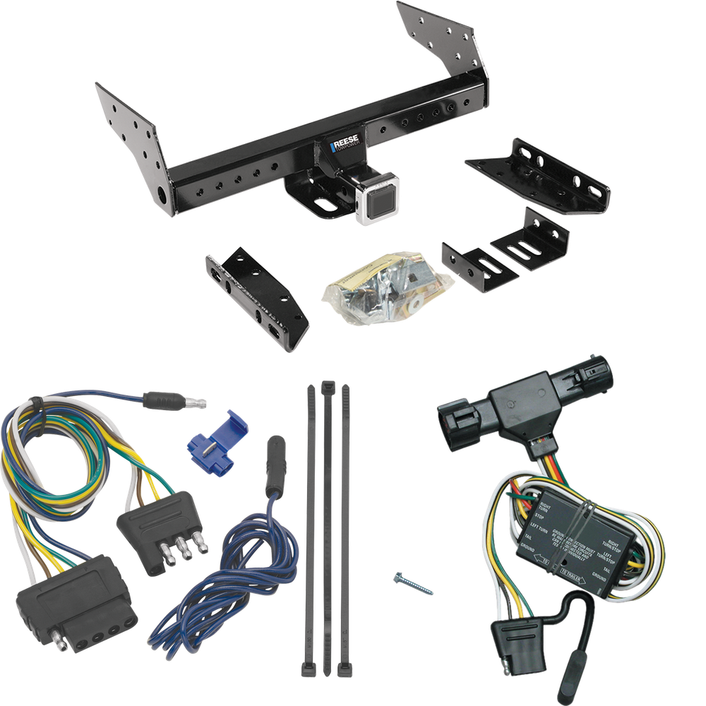 Fits 1993-1997 Ford Ranger Trailer Hitch Tow PKG w/ 5-Flat Wiring Harness (Excludes: w/Rear Fascia Models) By Reese Towpower