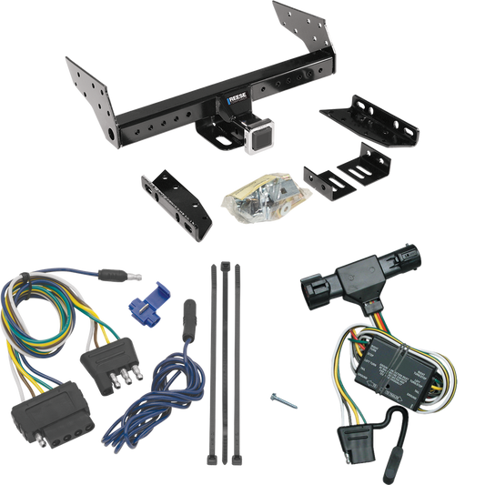 Fits 1993-1997 Ford Ranger Trailer Hitch Tow PKG w/ 5-Flat Wiring Harness (Excludes: w/Rear Fascia Models) By Reese Towpower