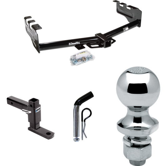 Fits 2003-2007 GMC Sierra 1500 Trailer Hitch Tow PKG w/ Adjustable Drop Rise Ball Mount + Pin/Clip + 1-7/8" Ball (For (Classic) Models) By Draw-Tite