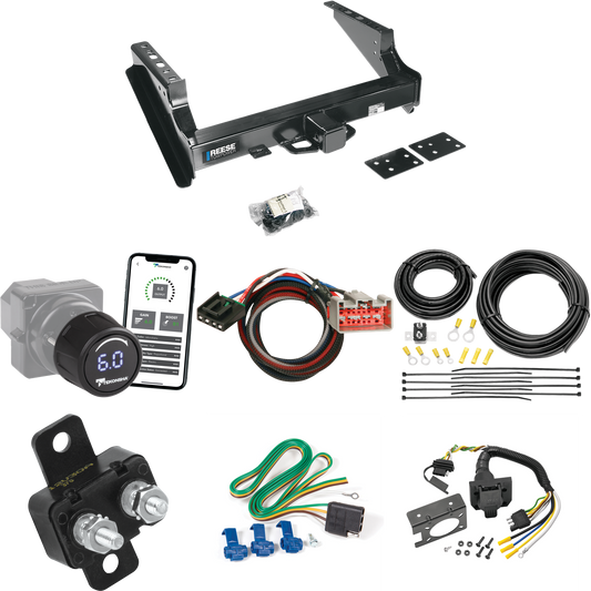 Fits 2021-2023 Ford F-450 Super Duty Trailer Hitch Tow PKG w/ Tekonsha Prodigy iD Bluetooth Wireless Brake Control + Plug & Play BC Adapter + 7-Way RV Wiring (Excludes: Cab & Chassis Models) By Reese Towpower