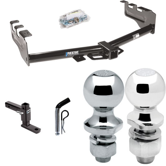 Se adapta al paquete de enganche de remolque Chevrolet Silverado 1500 2003-2007 con soporte de bola ajustable + pasador/clip + bola de 2" + bola de 1-7/8" (para modelos (clásicos)) de Reese Towpower