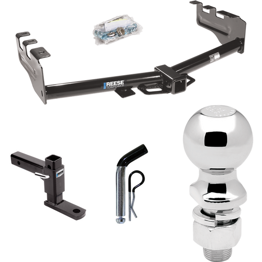 Fits 2001-2003 Chevrolet Silverado 1500 HD Trailer Hitch Tow PKG w/ Adjustable Drop Rise Ball Mount + Pin/Clip + 2-5/16" Ball By Reese Towpower