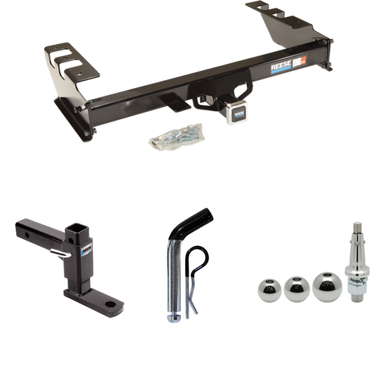 Se adapta al paquete de enganche de remolque Chevrolet Silverado 2500 1999-2004 con soporte de bola ajustable + pasador/clip + bolas intercambiables de 1-7/8" y 2" y 2-5/16" de Reese Towpower