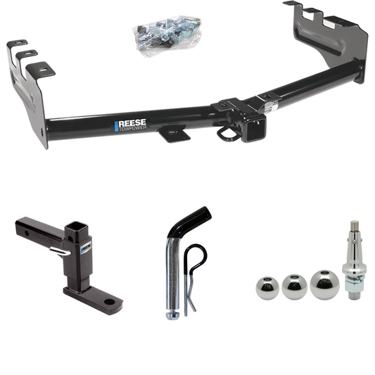 Se adapta al paquete de enganche de remolque GMC Sierra 1500 2007-2013 con soporte de bola ajustable + pasador/clip + bolas intercambiables de 1-7/8" y 2" y 2-5/16" de Reese Towpower