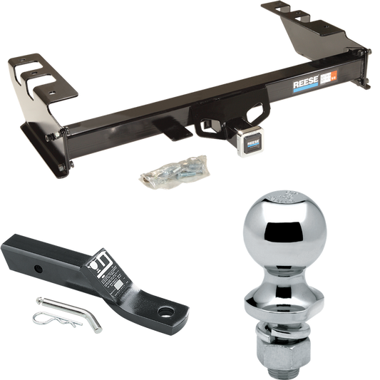 Fits 2001-2003 Chevrolet Silverado 1500 HD Trailer Hitch Tow PKG w/ Ball Mount w/ 2" Drop + 1-7/8" Ball By Reese Towpower