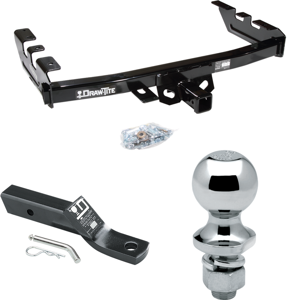 Fits 2005-2007 Chevrolet Silverado 1500 HD Trailer Hitch Tow PKG w/ Ball Mount w/ 2" Drop + 1-7/8" Ball (For (Classic) Models) By Draw-Tite