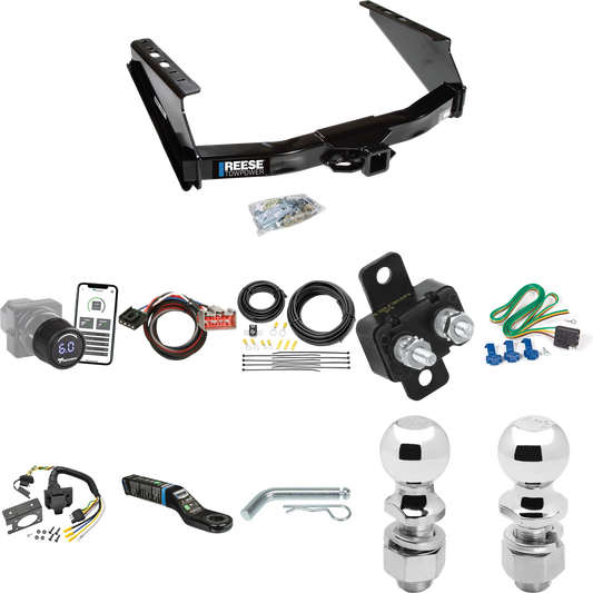 Fits 2008-2020 Ford F-350 Super Duty Trailer Hitch Tow PKG w/ Tekonsha Prodigy iD Bluetooth Wireless Brake Control + Plug & Play BC Adapter + 7-Way RV Wiring + 2" & 2-5/16" Ball & Drop Mount (Excludes: Cab & Chassis Models) By Reese Towpower