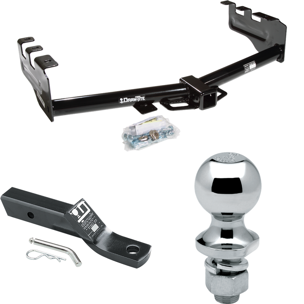 Fits 2005-2007 GMC Sierra 1500 HD Trailer Hitch Tow PKG w/ Ball Mount w/ 2" Drop + 1-7/8" Ball (For (Classic) Models) By Draw-Tite